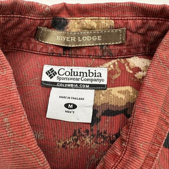 Columbia River Lodge Long Sleeve Button Front Shirt with Deer Print - Picture 4 of 7